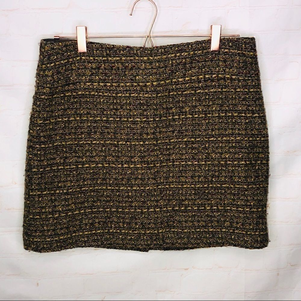 Willi Smith brown wool skirt size 8
